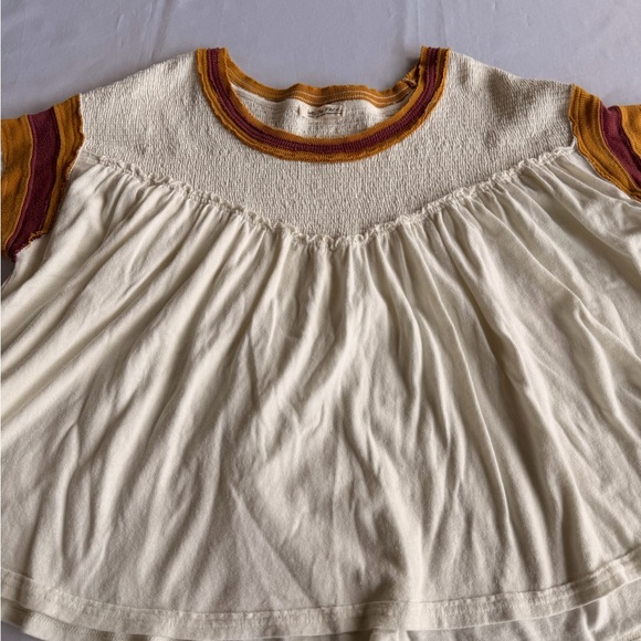 Free People We The Free MVP Tee Vintage White Combo Size Large - Picture 2 of 8